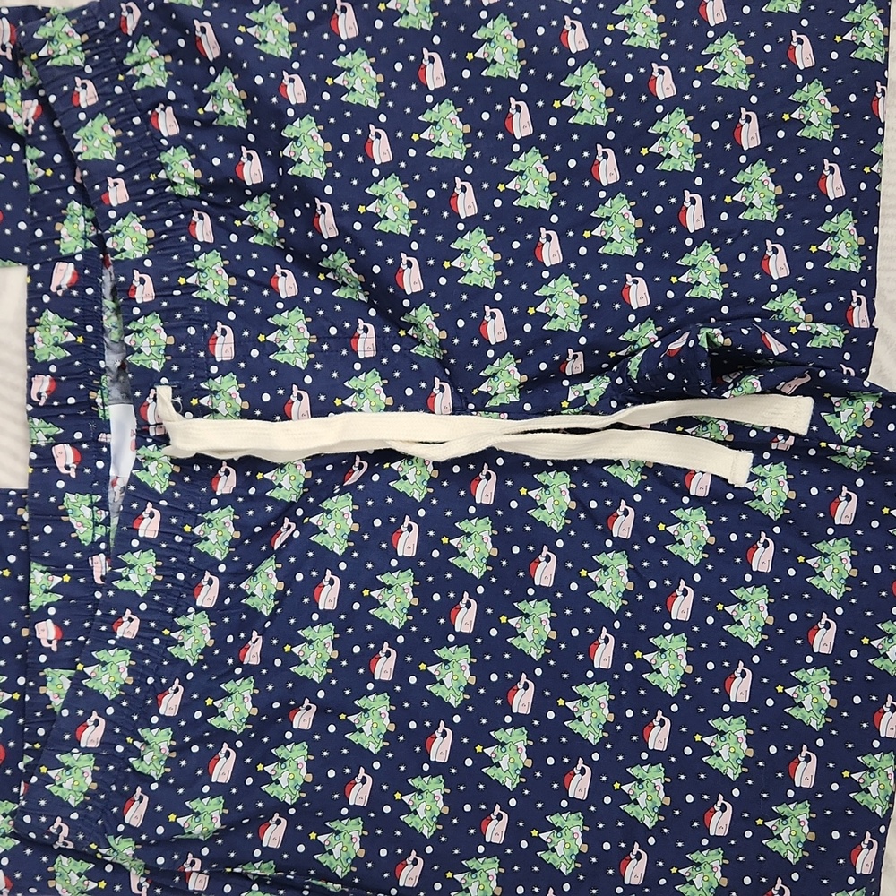 Vineyard Vines Men’s Whale Santa Christmas Flannel Pajama Pants - Small - Picture 4 of 7